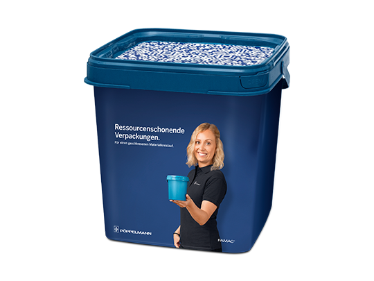 PCR Quadrateimer aus recyceltem Kunststoff - Eimer und Deckel