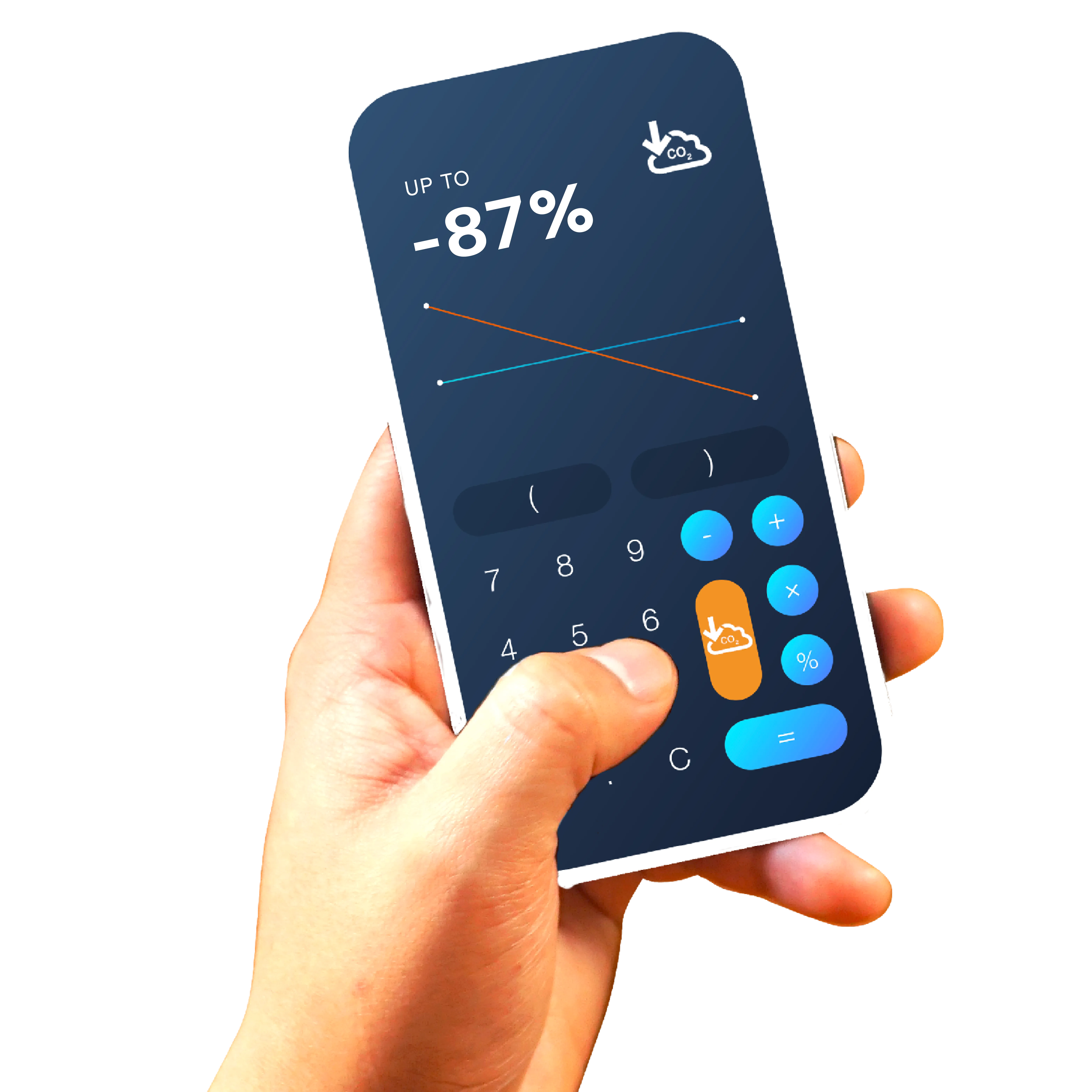 Hand mit Handy
